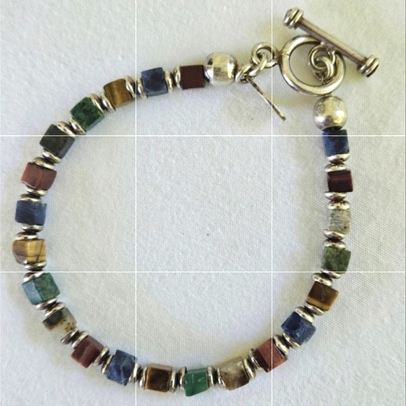 Silpada Jewelry - Silpada Multi-Stone and Sterling Silver Bracelet B0817